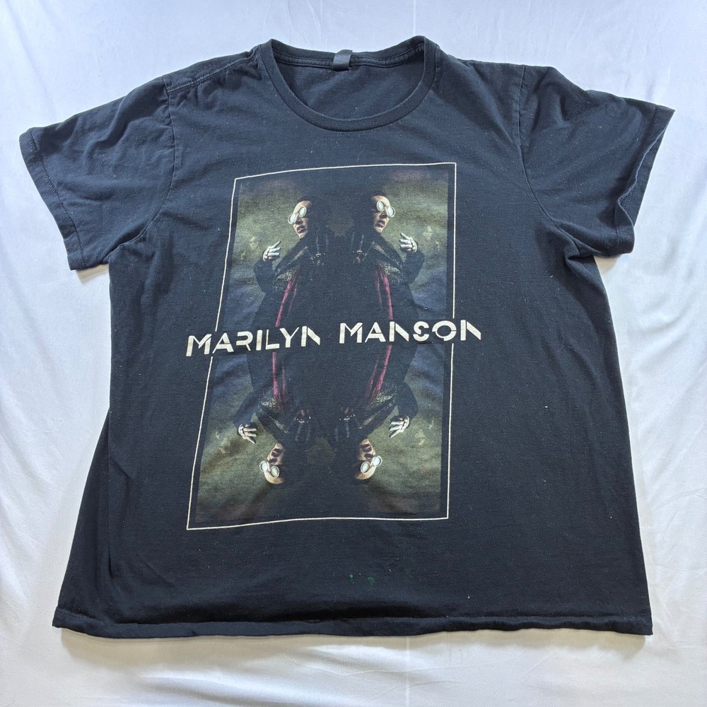 Marilyn Manson Graphic Shirt Black Bay Island Sportswear XL Band Tee Gothic VTG